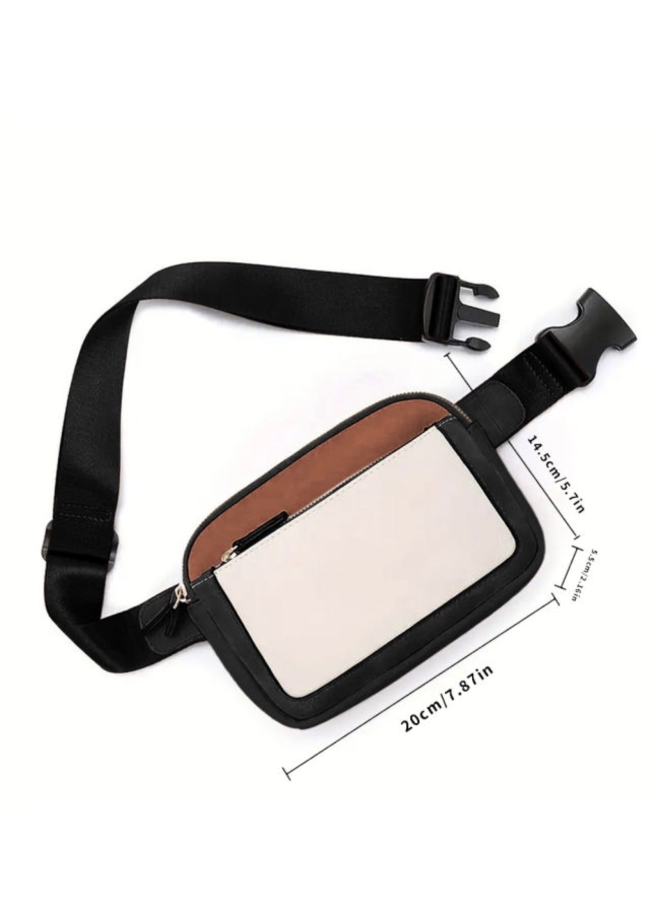 Colorblock Leather Crossbody Bag