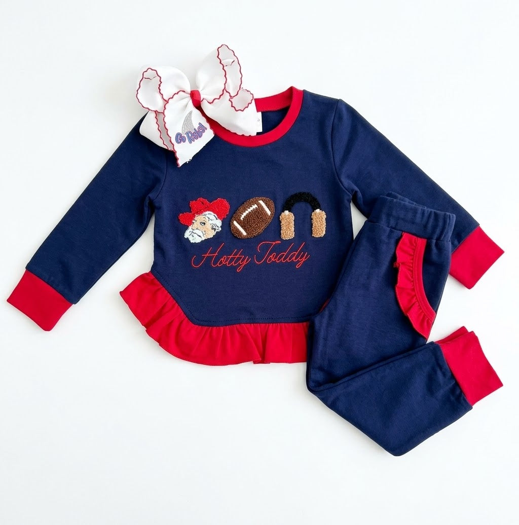 Ole Miss Girl’s French Knot Jogger Set