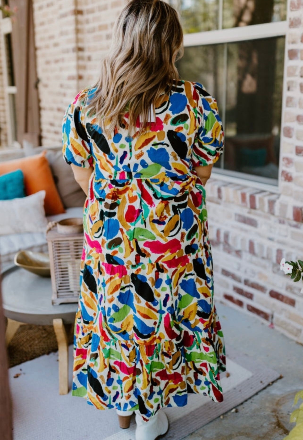 Abstract Maxi Dress
