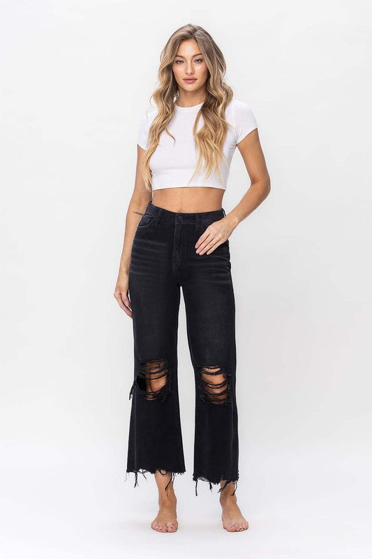 90's Vintage Crop Flare Jean