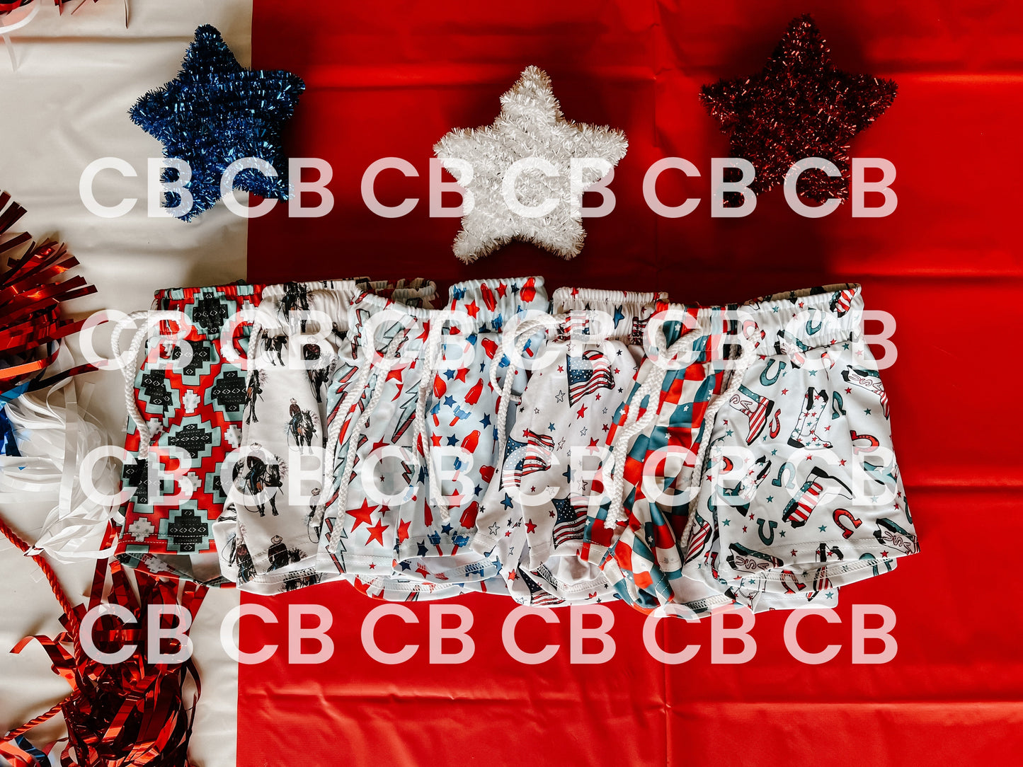 Boys Patriotic Swim Trunks