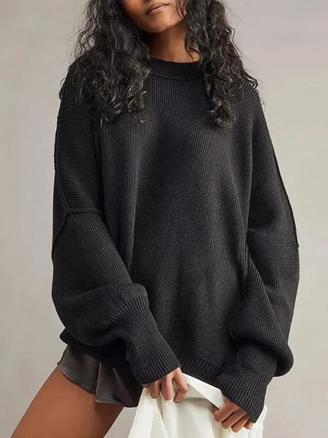 Round Neck Long Sleeve Sweater