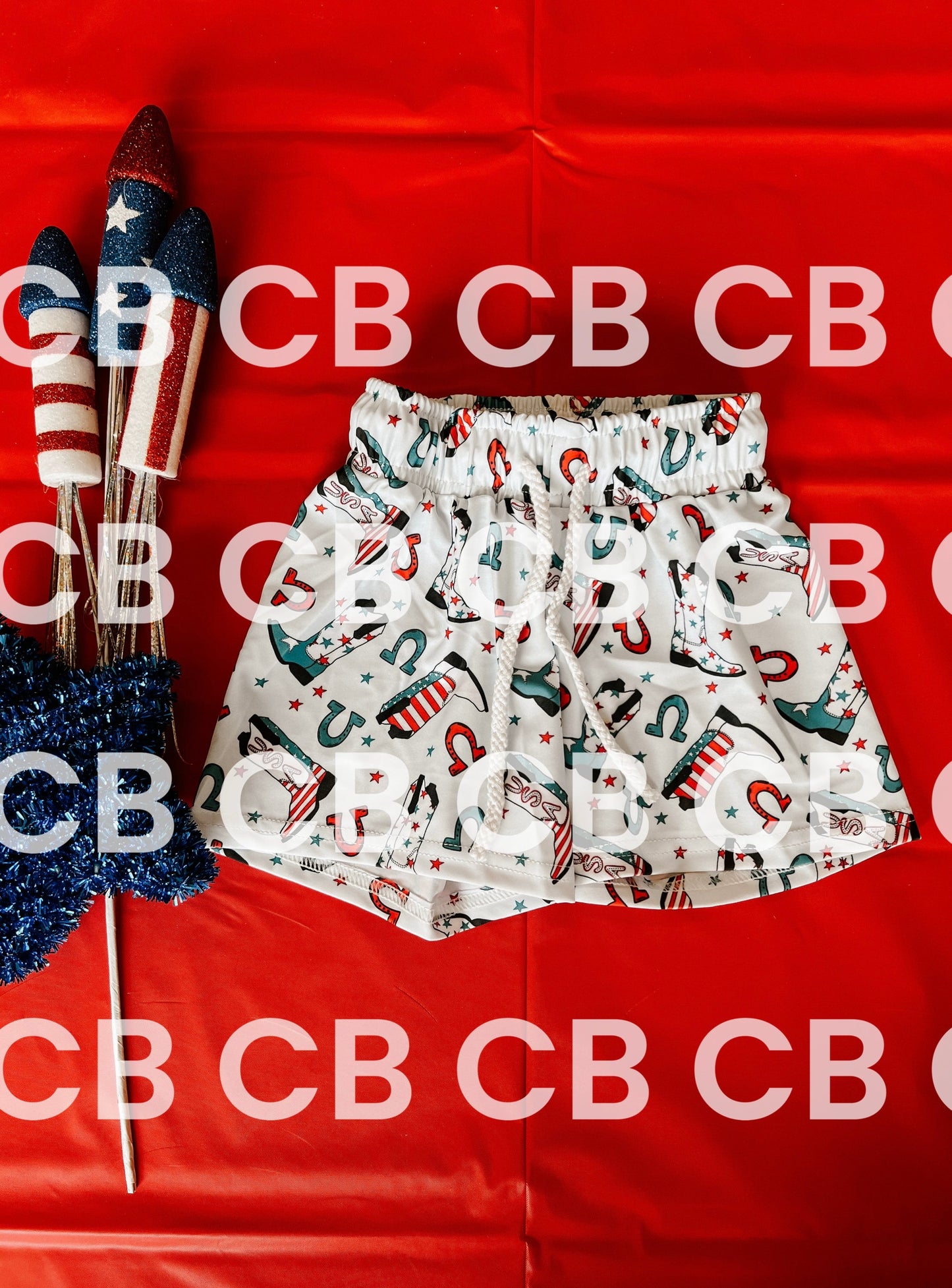 Boys Patriotic Swim Trunks