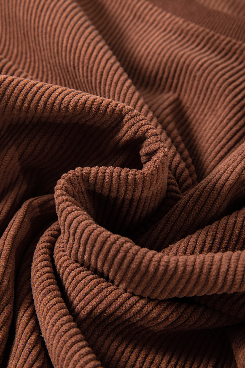 Apricot Drop Shoulder Ribbed Oversized Sweatshirt