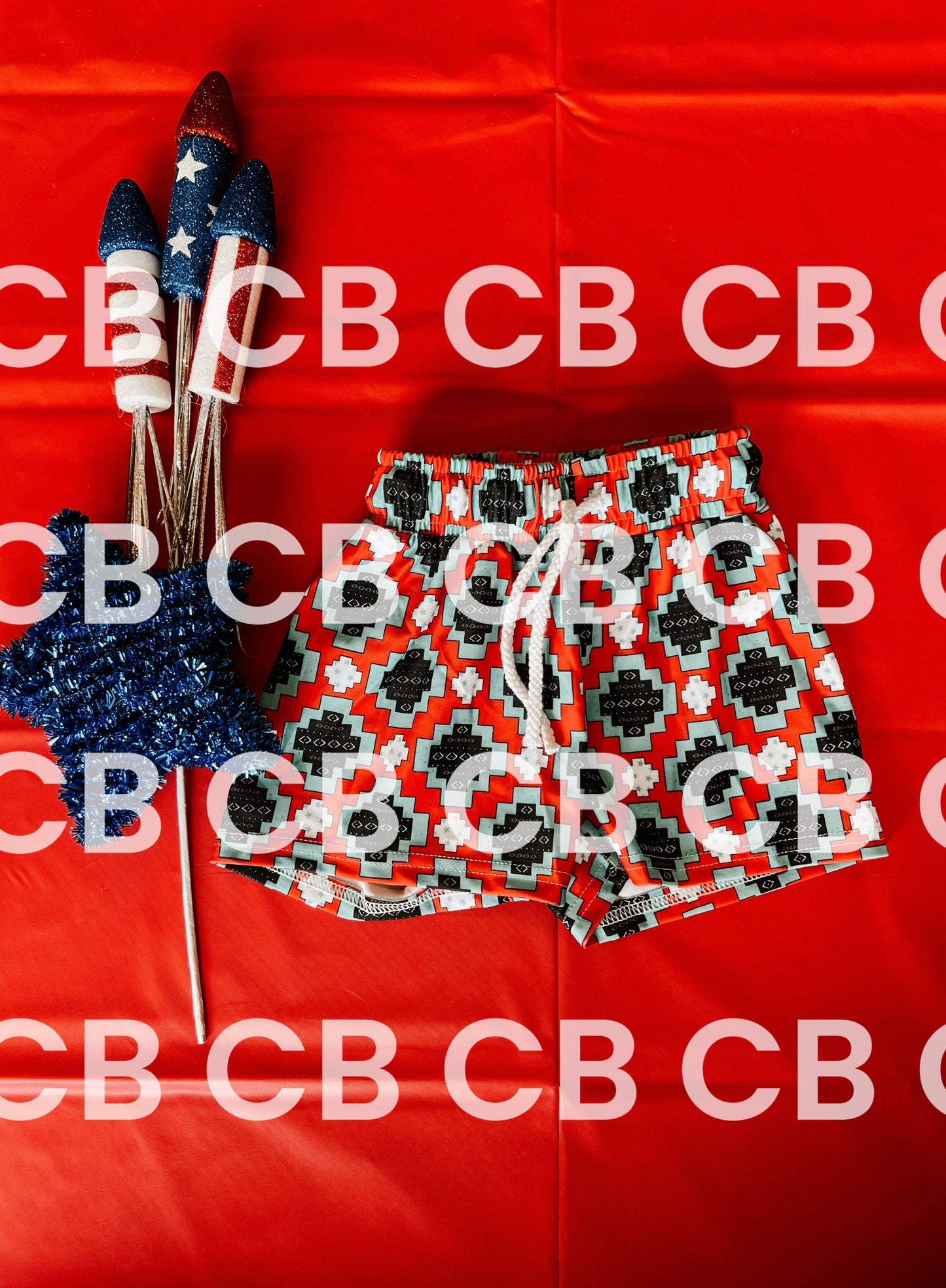 Boys Patriotic Swim Trunks