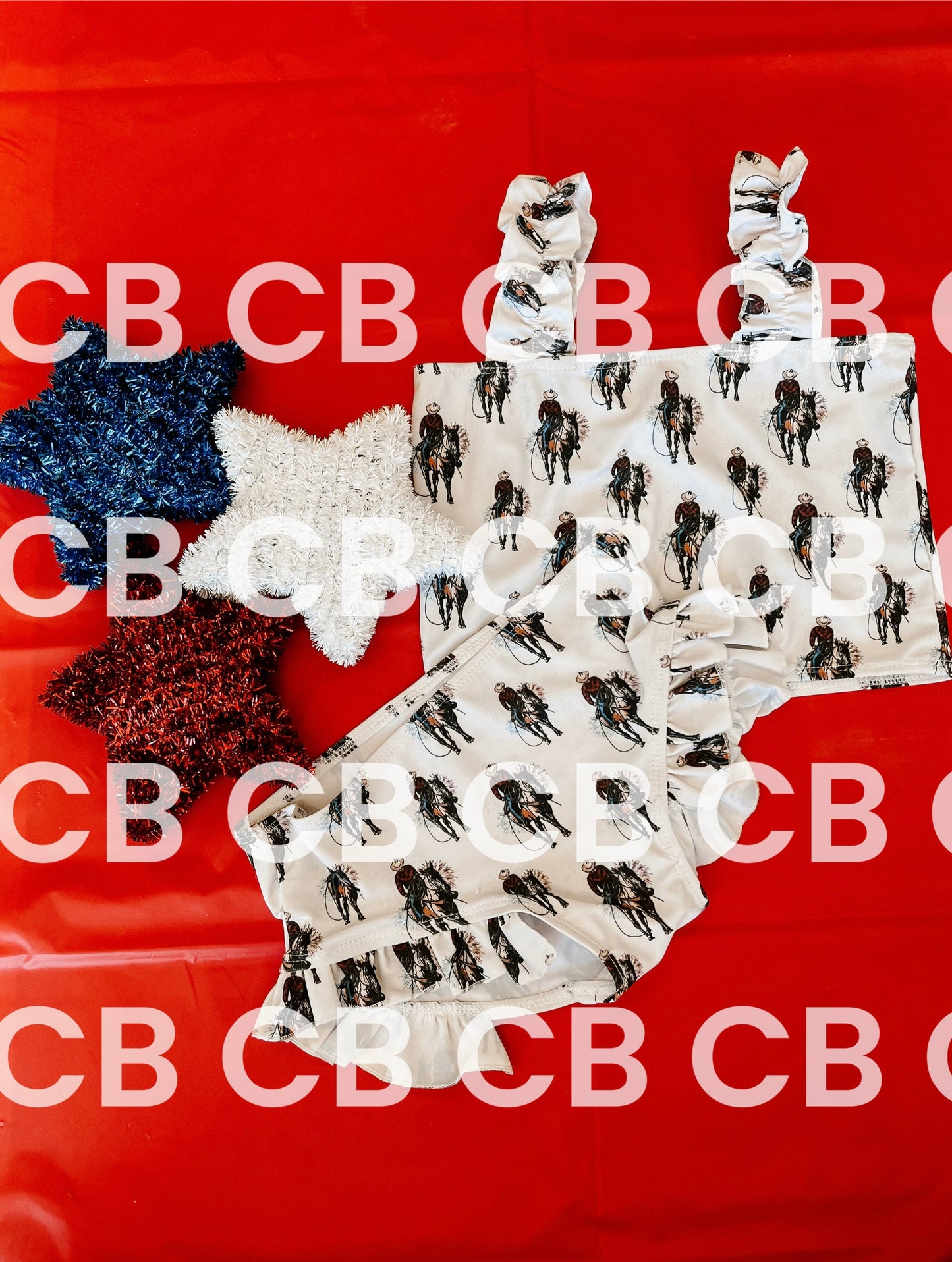 Girls 2 Piece Patriotic Swim
