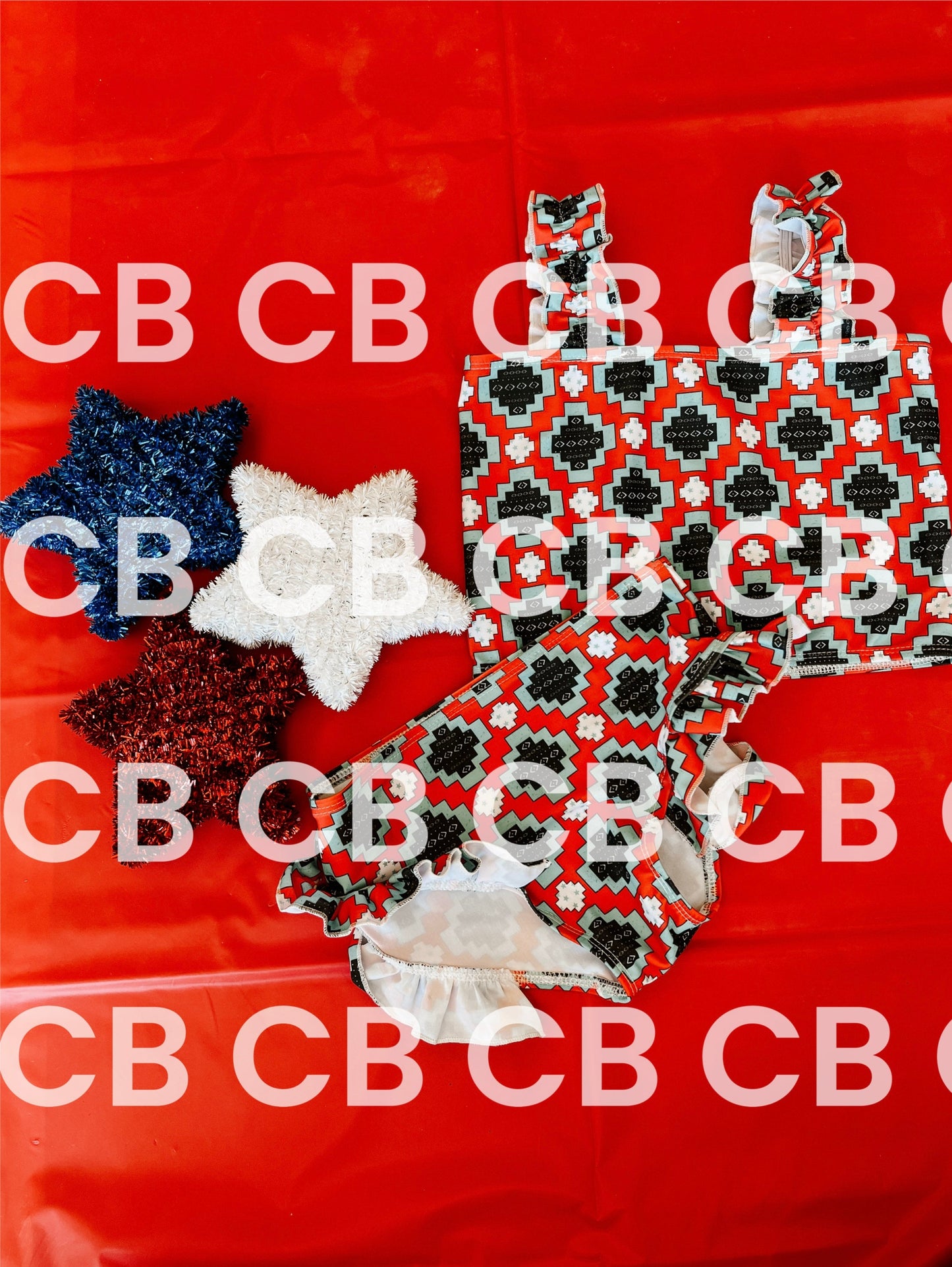 Girls 2 Piece Patriotic Swim