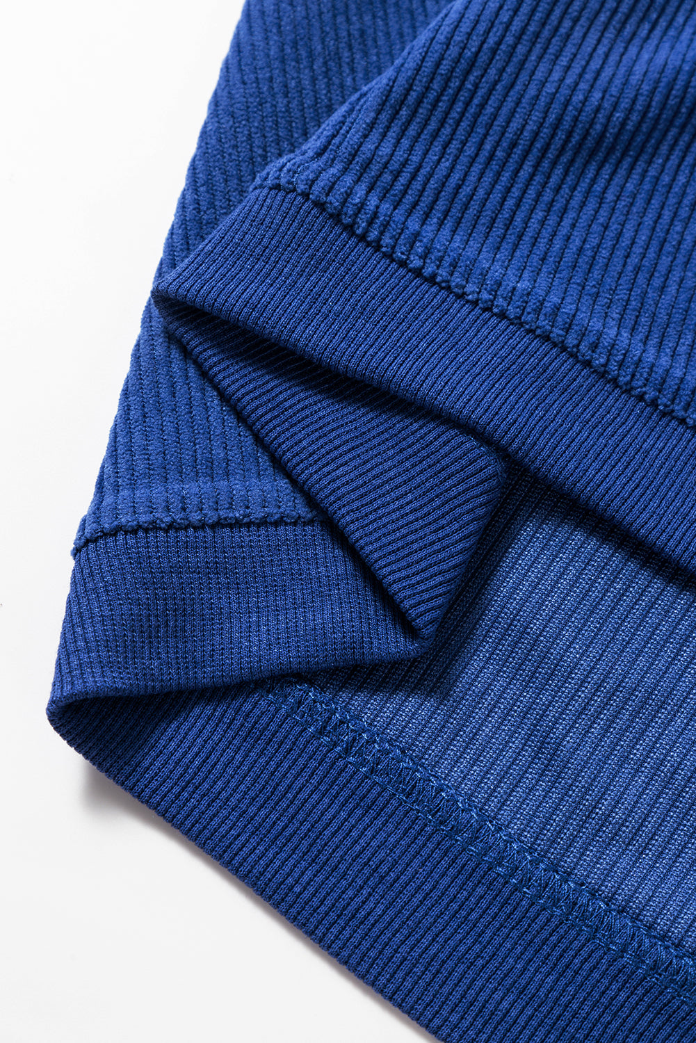 Apricot Drop Shoulder Ribbed Oversized Sweatshirt