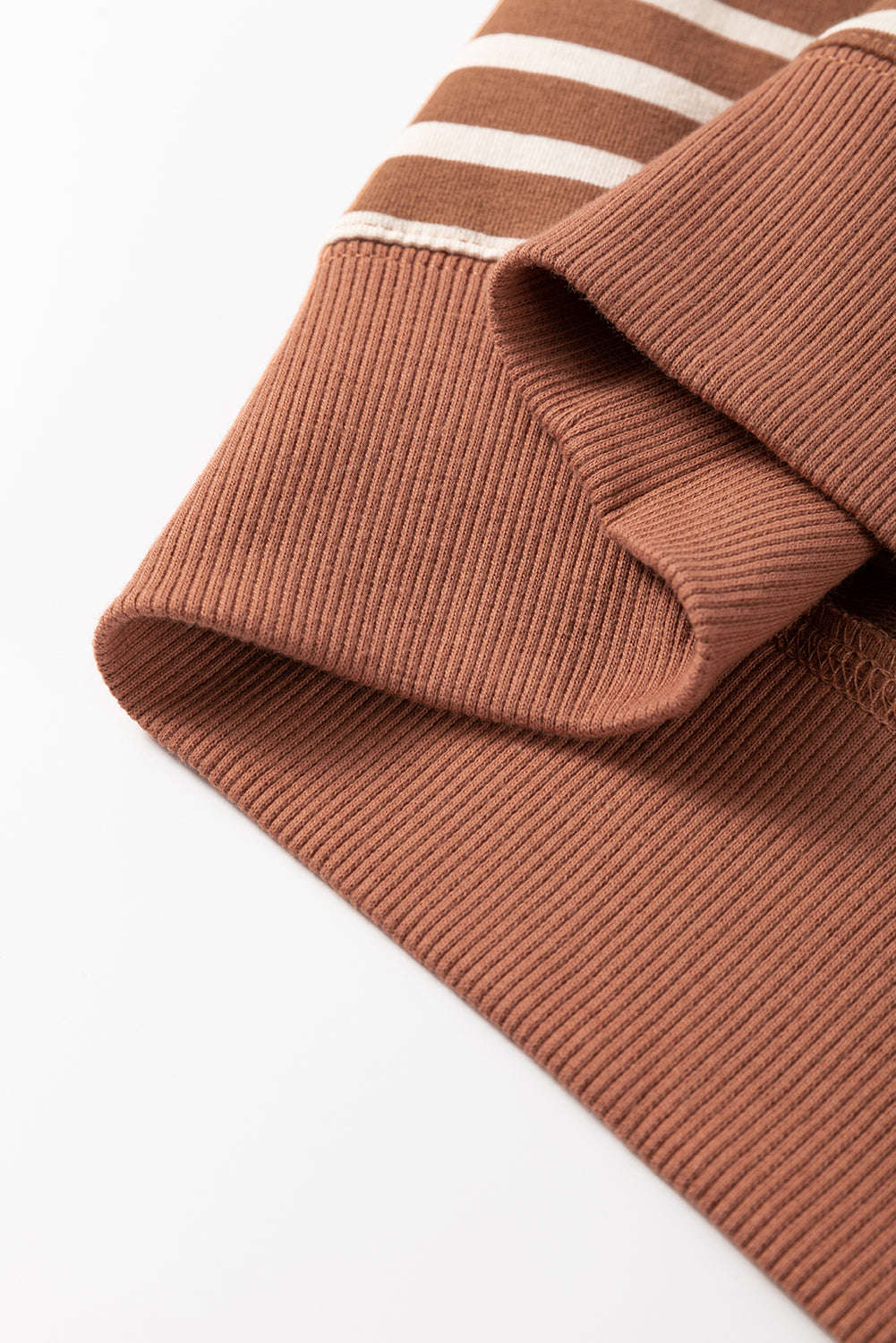 Sky Blue Stripe Colorblock Drop Shoulder Oversize Sweatshirt