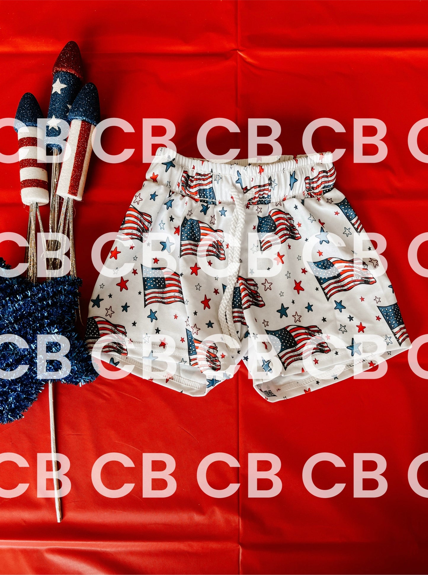 Boys Patriotic Swim Trunks