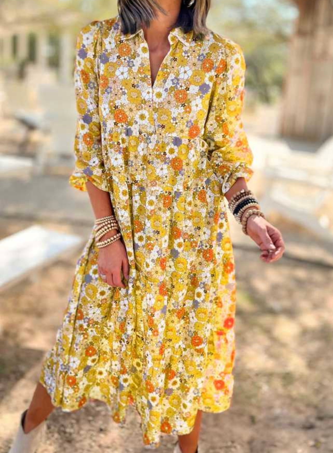 Boho Floral Maxi Dress