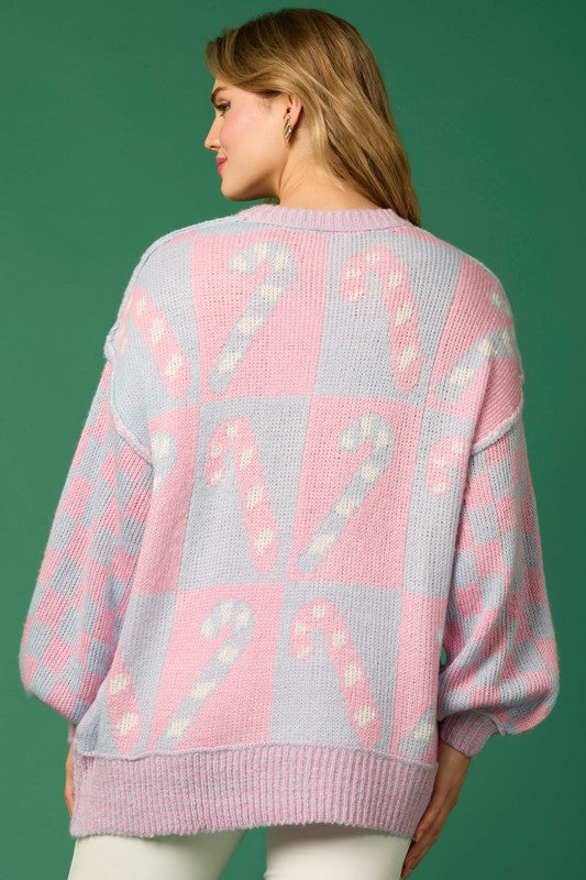 Fantastic Fawn Candy Cane Sweater