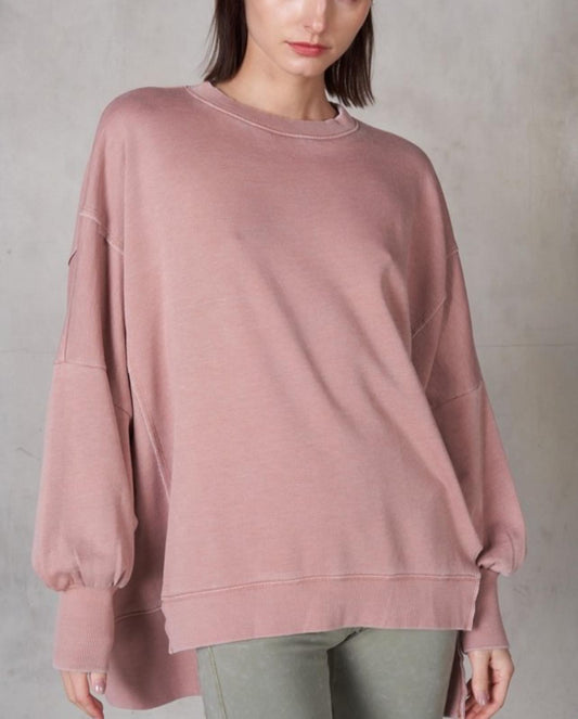 Mineral Wash Oversized Pullover