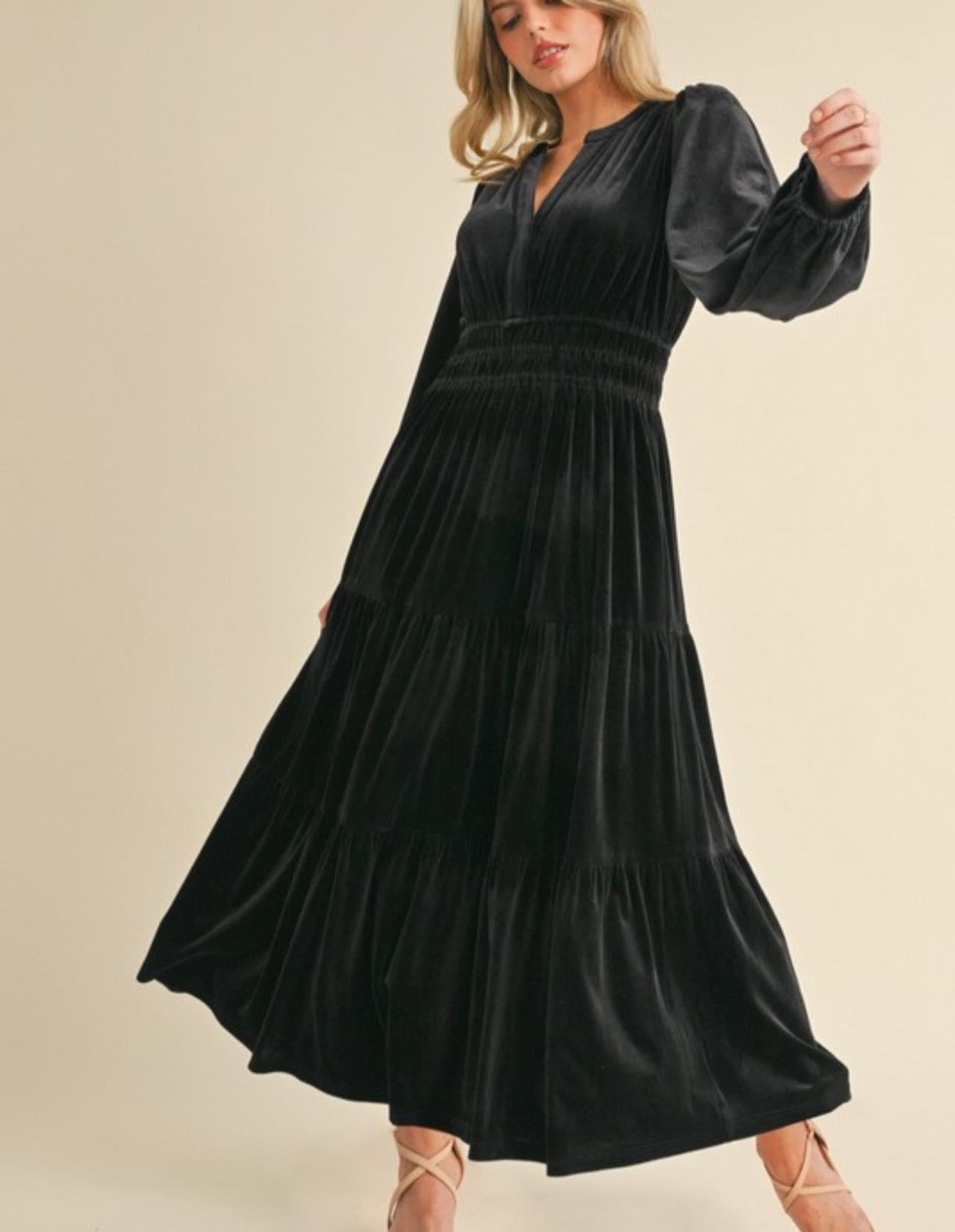 Jodifl Black Velvet Maxi