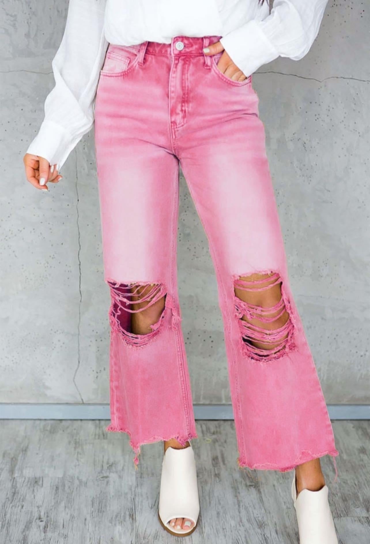 Distressed Colored Jeans