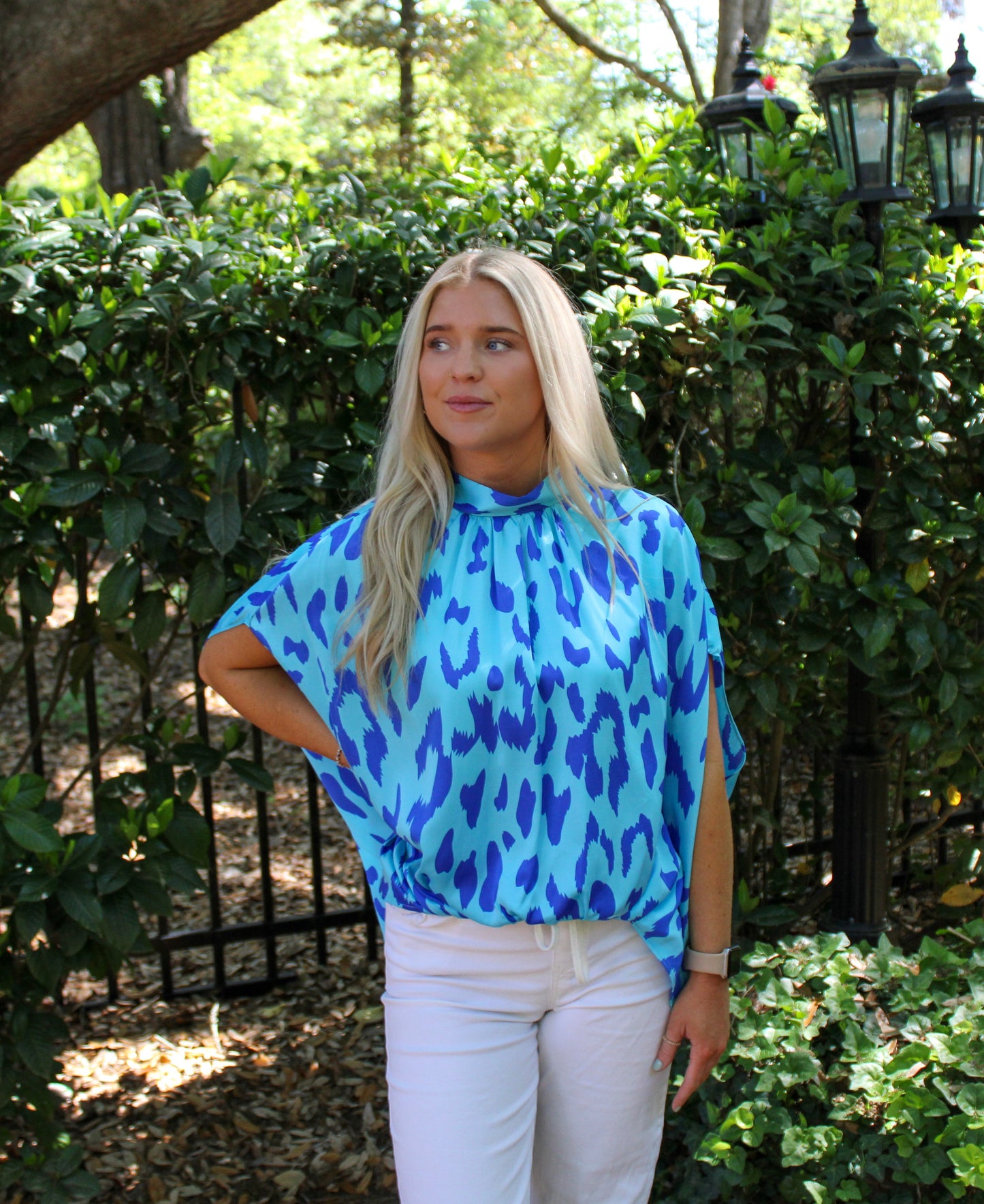 Blue Printed Top LT