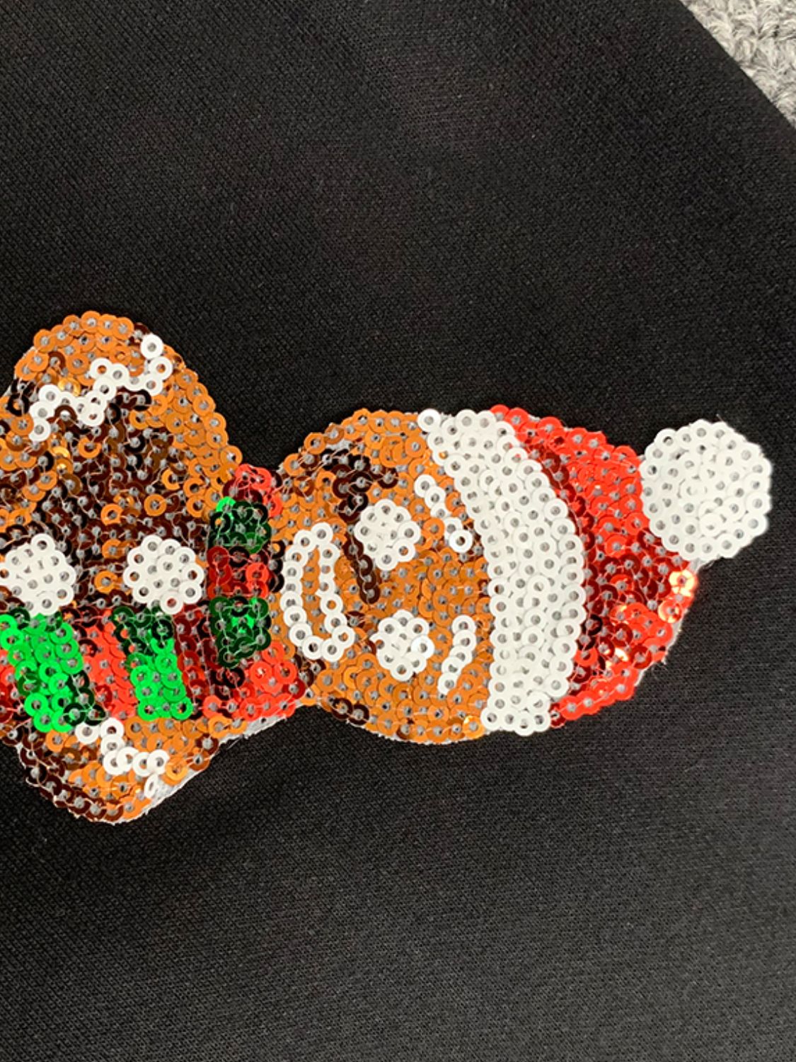 Sequin Gingerbread Man Long Sleeve Sweatshirt