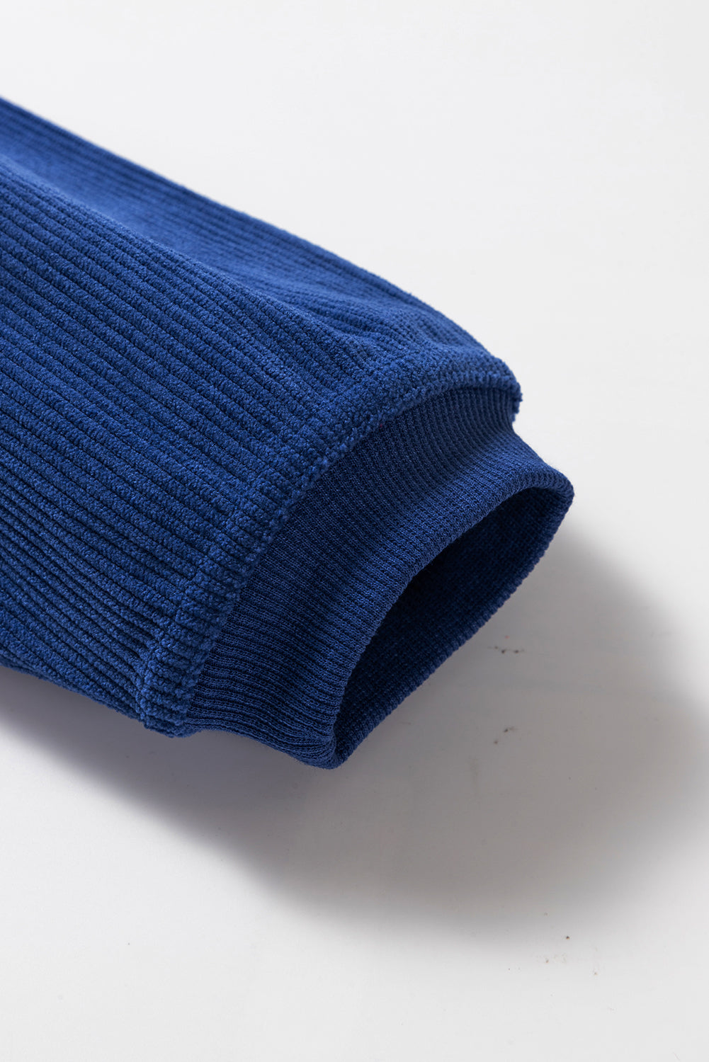 Apricot Drop Shoulder Ribbed Oversized Sweatshirt